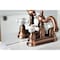 Kingston Brass KB160PXAC Heritage 4" Centerset Bathroom Faucet, Antique Copper KB160PXAC - alternate 2
